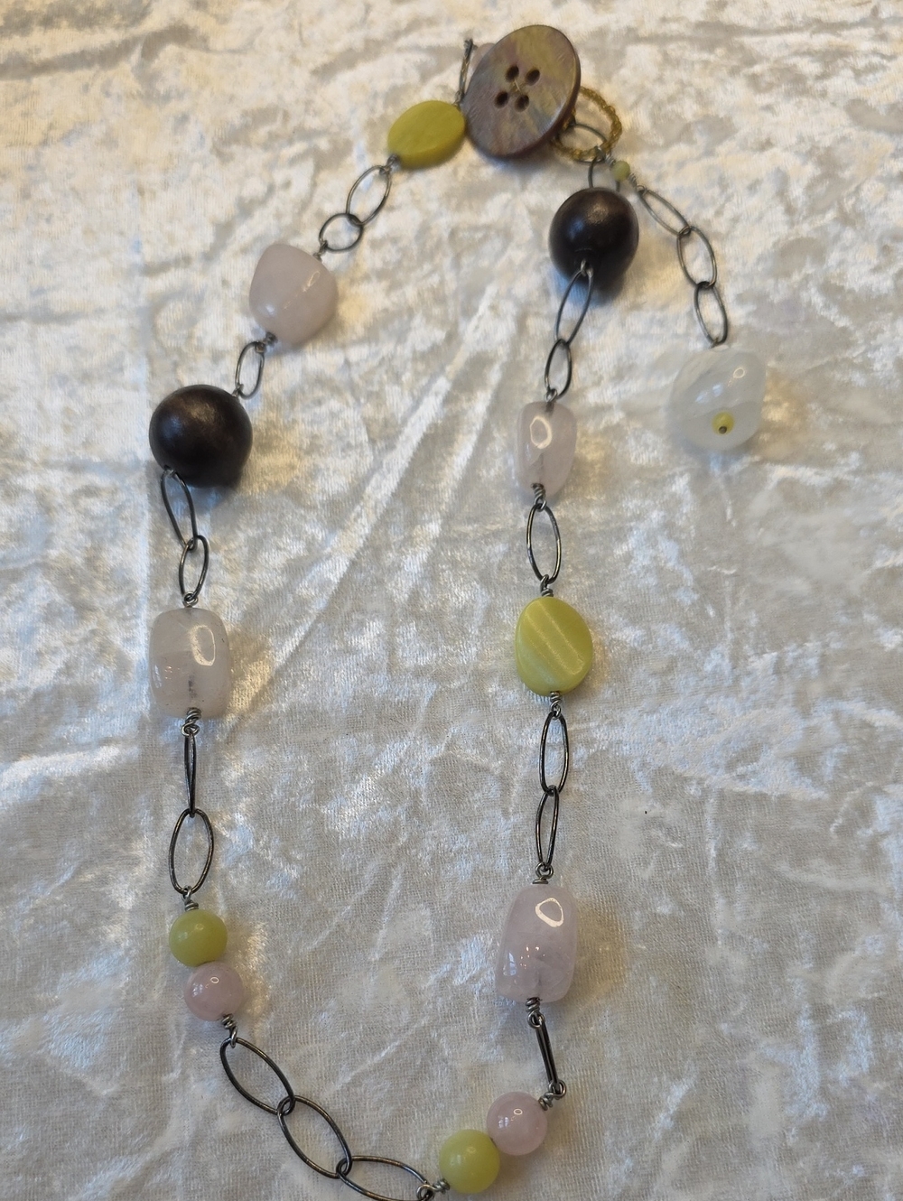 Boho-chic Festival Multi Beaded Necklace w Wood Accents